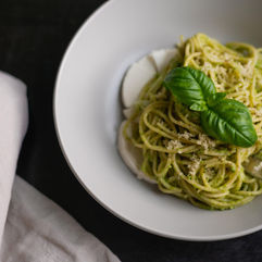 Spaghetti with Genovese Pesto and Tuna