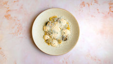 Ricotta and Spinach Ravioli with Parmesan Cream
