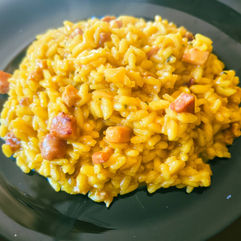 Milanese Risotto with Crispy Bacon