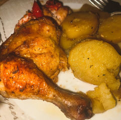 Baked-Chicken-Cormoran-with-Potatoes-in-marinade-from-the-Oven