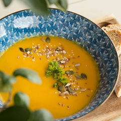 Pumpkin Soup and Sweet Potato