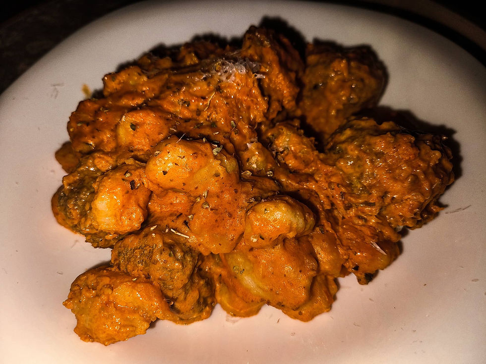 Gnocchi in Tomato and Philadelphia sauce