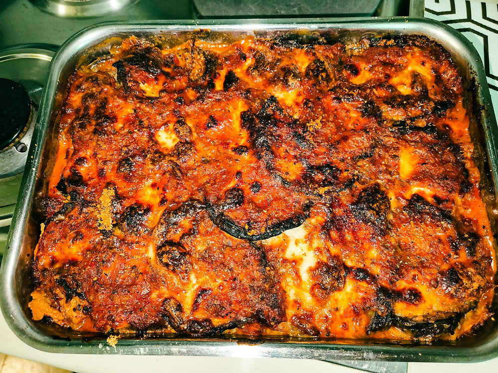 Parmigiana Melanzana with Ragù Sauce
