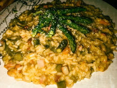Risotto-with-Asparagus-Peppers-and-Bacon