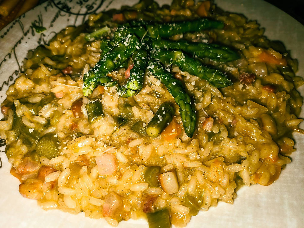 Risotto-with-Asparagus-Peppers-and-Bacon