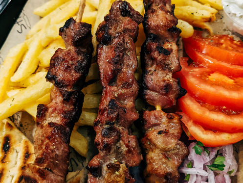 Pork Souvlaki-Greek Meal