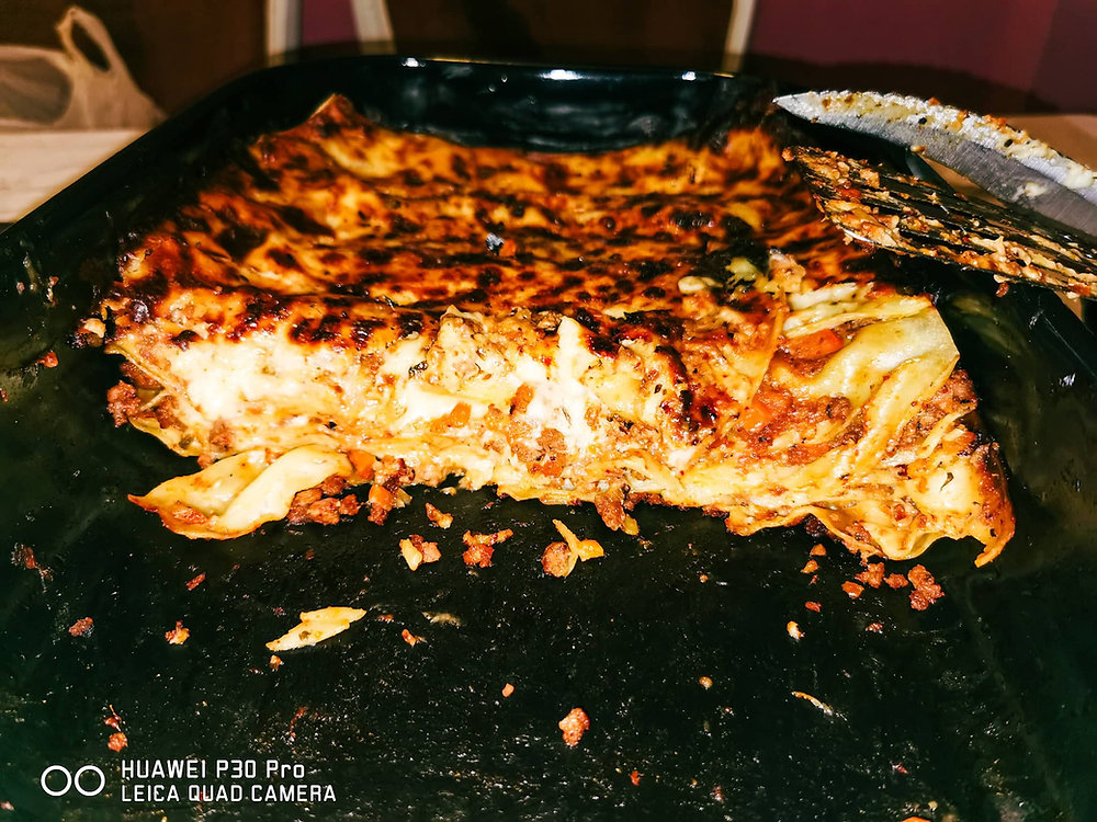 Lasagna with Chicken in Curry