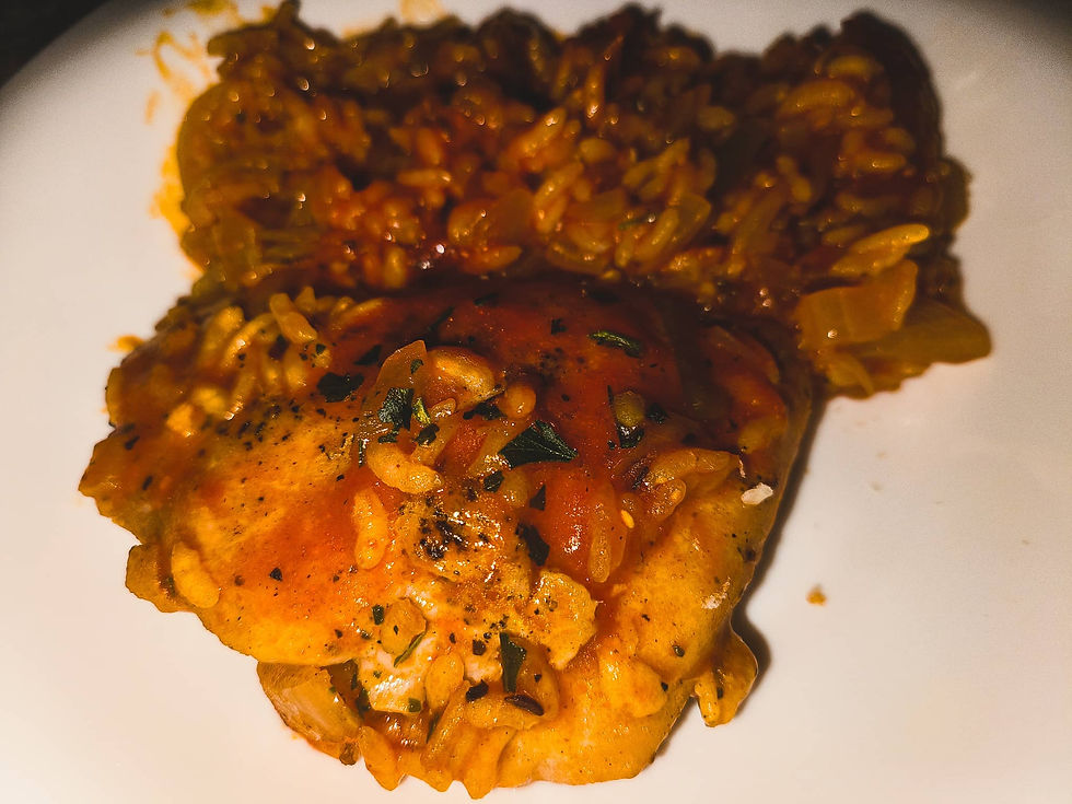 Spicy-chicken-in-tomato-sauce-with-rice