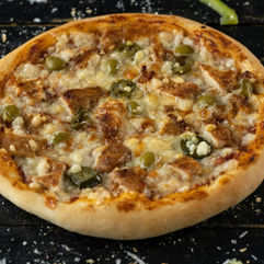 Potato Pizza with Chicken and Mushrooms