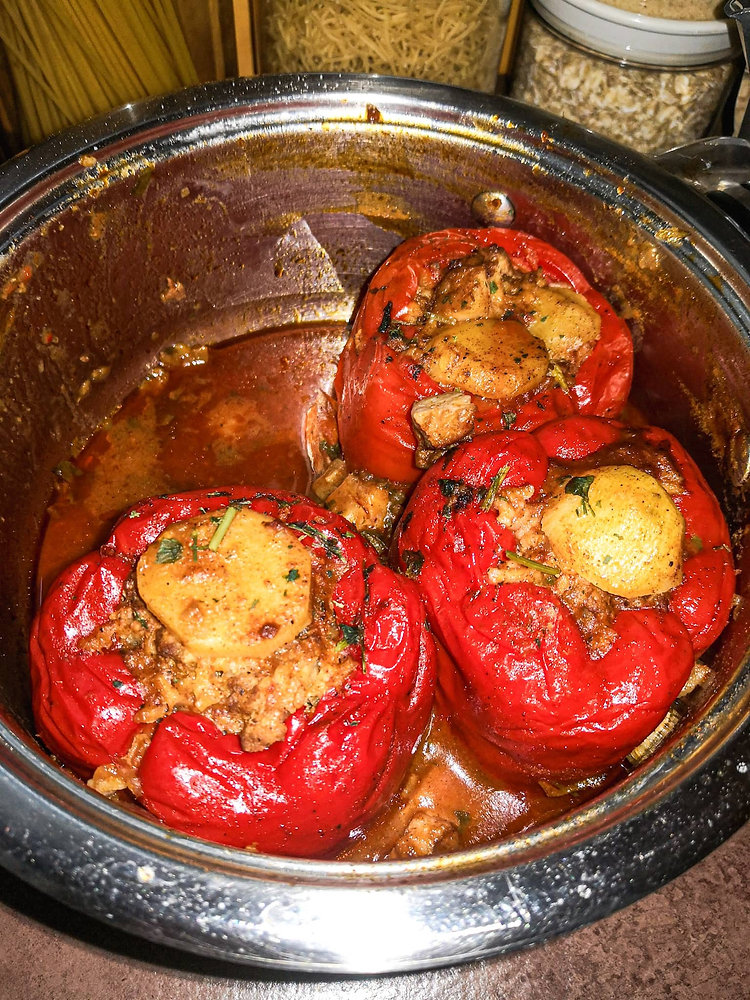 Roasted Stuffed Bell Peppers in the Oven