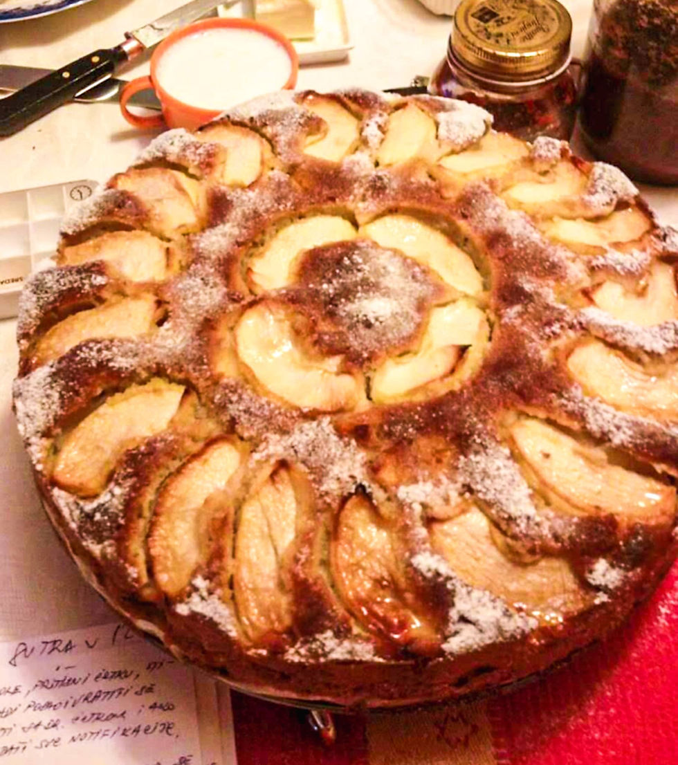 apple-cake-homemade-with-red-cloth