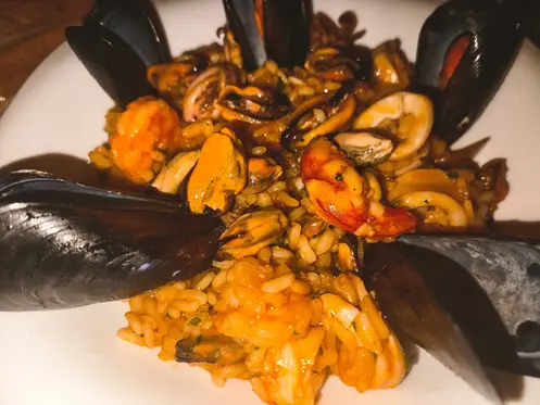 Delicious-Risotto-with-mixed-Seafood-in-Creamy-sauce