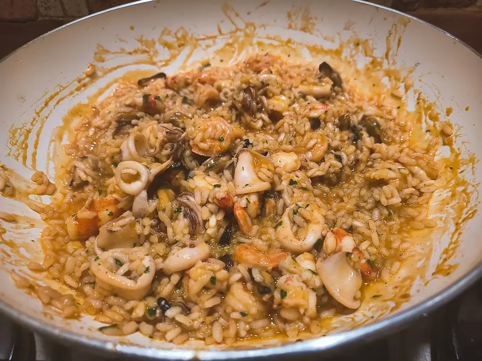 Delicious-Risotto-with-mixed-Seafood-in-Creamy-sauce