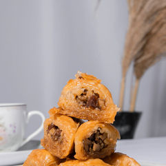 Roll Baklava with Chocolate and Nuts