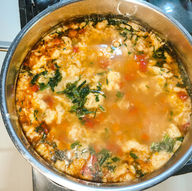 Paprikash-soup-made-from-Chicken-back-Vegetable- and-Dumplings