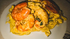 Shrimps-in-a-creamy-Tagliatelle-sauce
