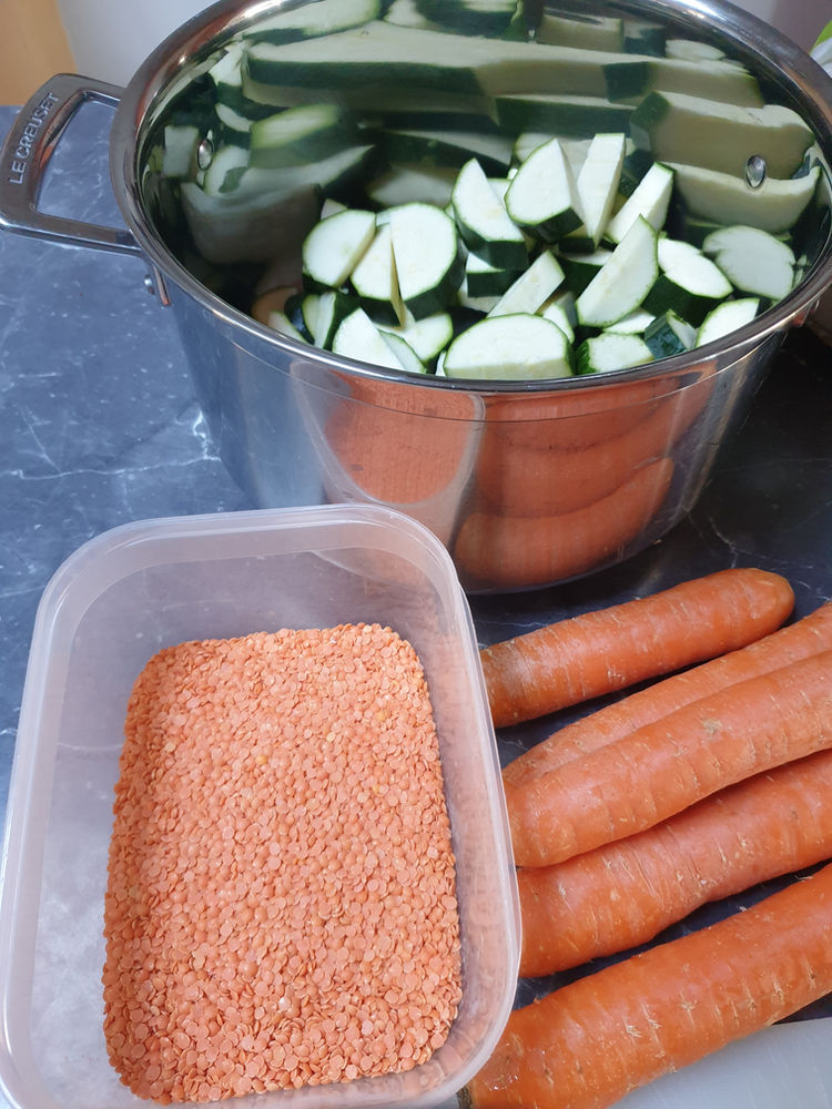 Peut On Congeler Des Carottes Cuites Soupe de carottes et courgettes aux lentilles