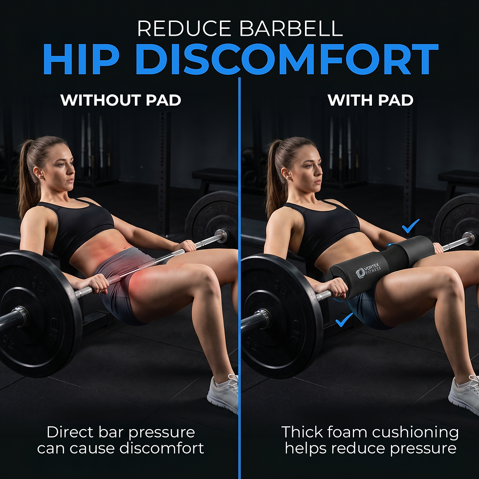 Thumbnail: Vortex Fitness Barbell Pad – Hip Thrust, Squat & Lunge Cushion
