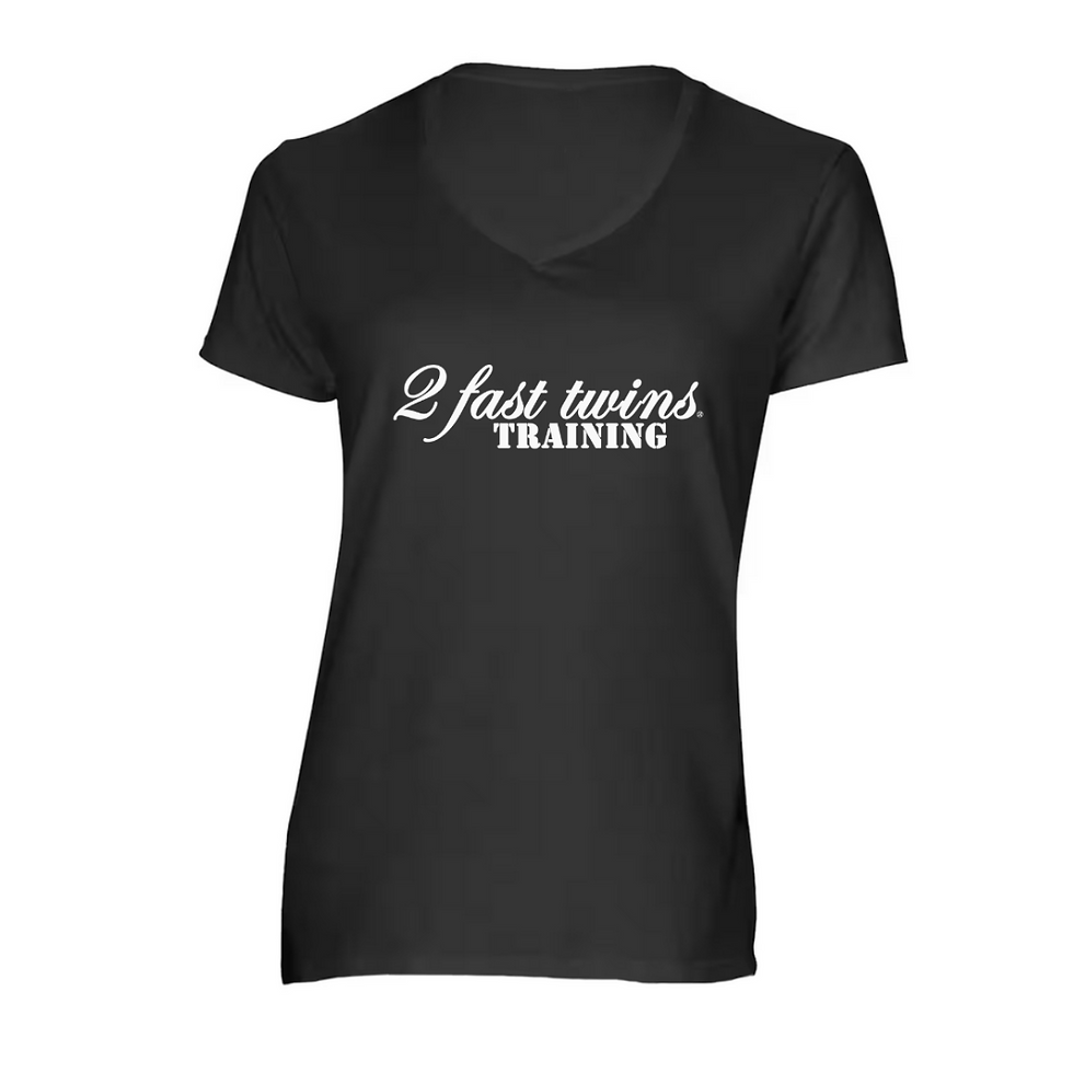 Thumbnail: 2fast twins Women's Training Tee in Black
