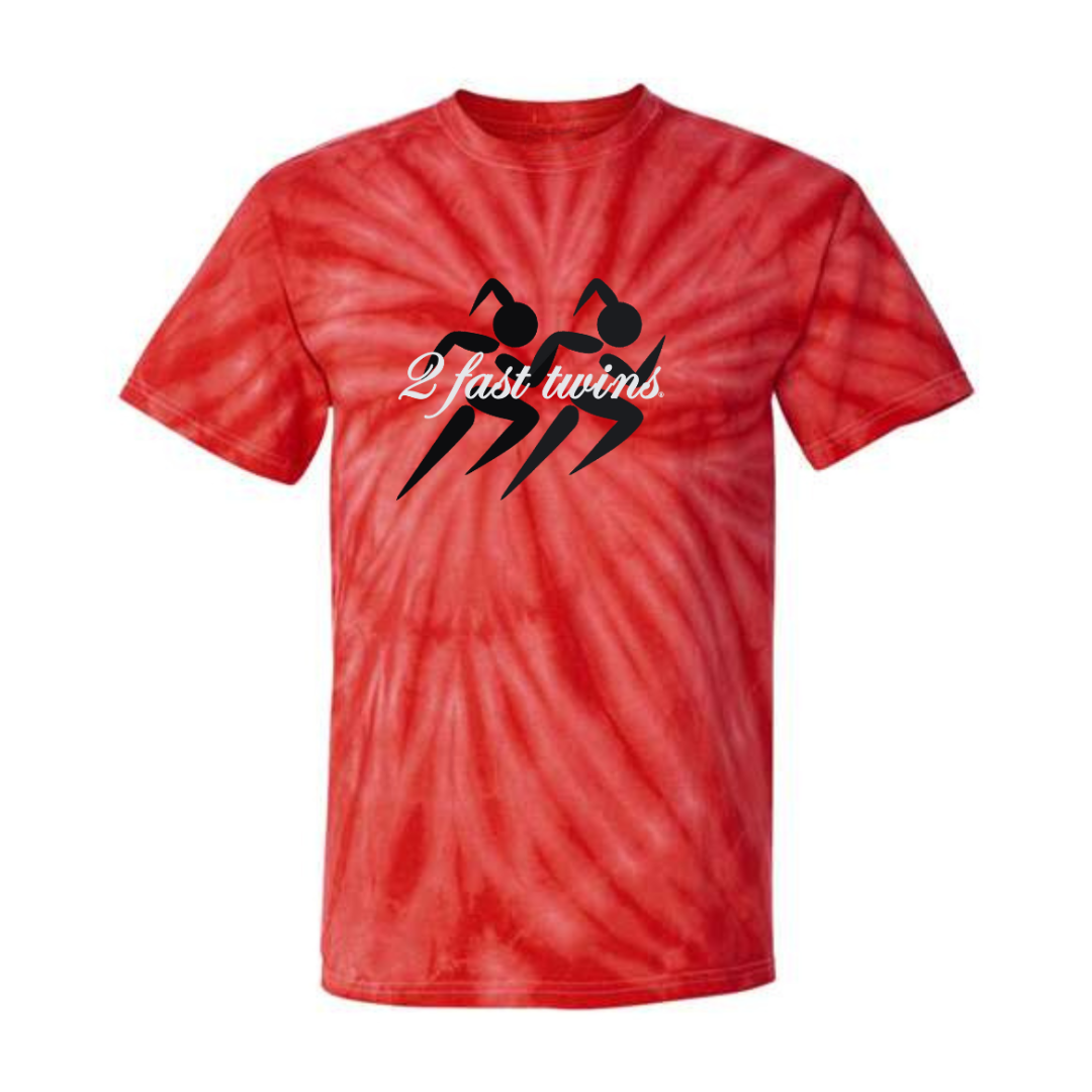 2fast twins Youth Tie-Dye Tee in Red