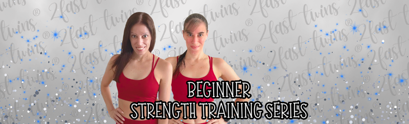 Logo for 2fast twins Training featuring two running figures and text on a black background