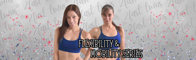 Logo for 2fast twins Training with two running figures and text on a black background