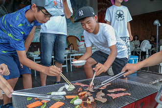 合宿でのBBQ!