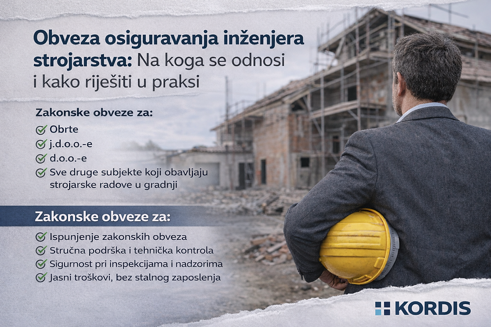 Izvodite strojarske radove? Morate imati zaposlenog inženjera strojarstva