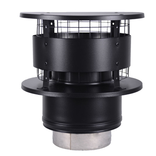 Roccheggiani 5" Anti Downdraft Cowl Black The Fireplace Hearth