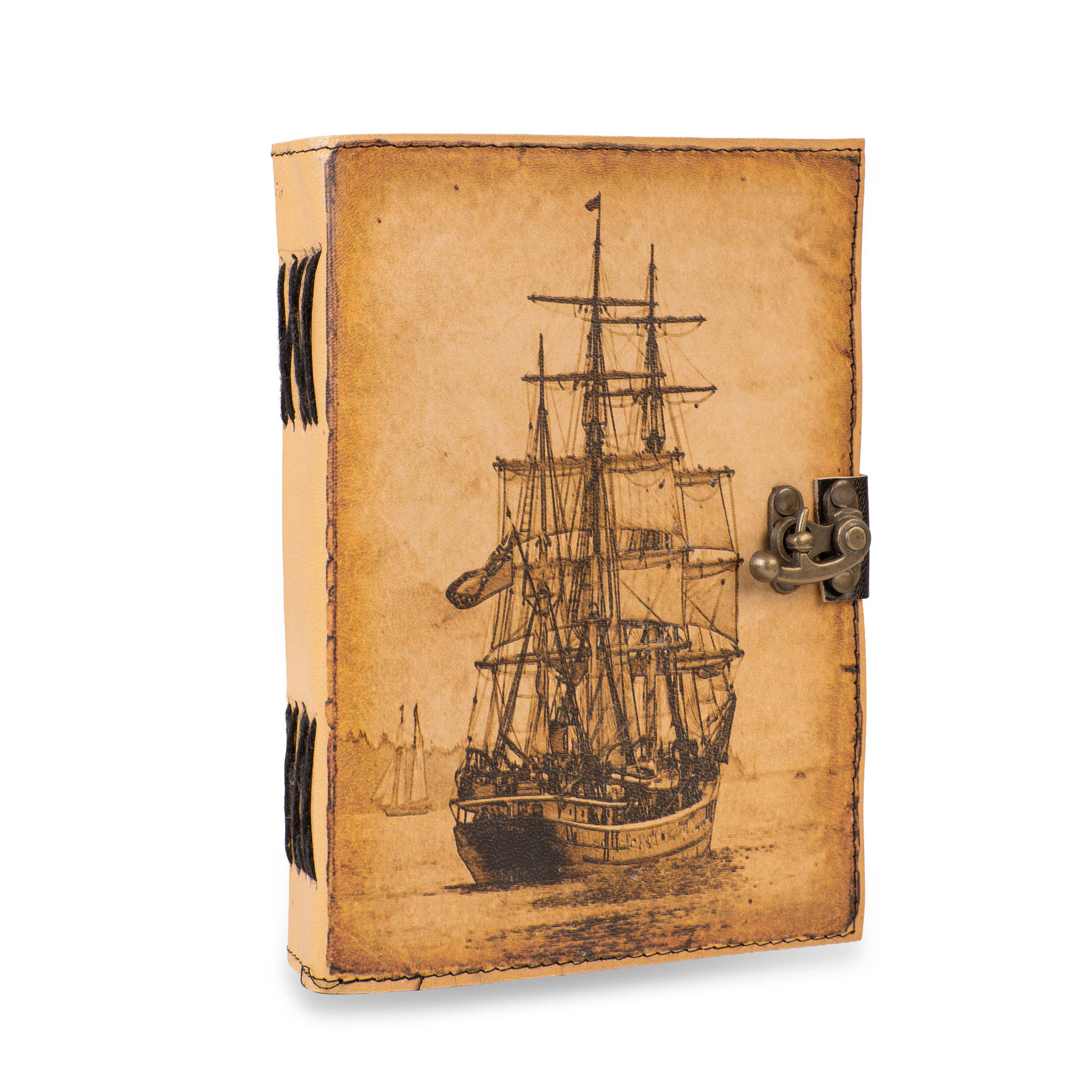 Diario, agenda, cuaderno de cuero, diseño Fragata. Franz