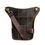 Miniatura: Muslera de cuero, banano de cuero,  bolso. Café oscuro