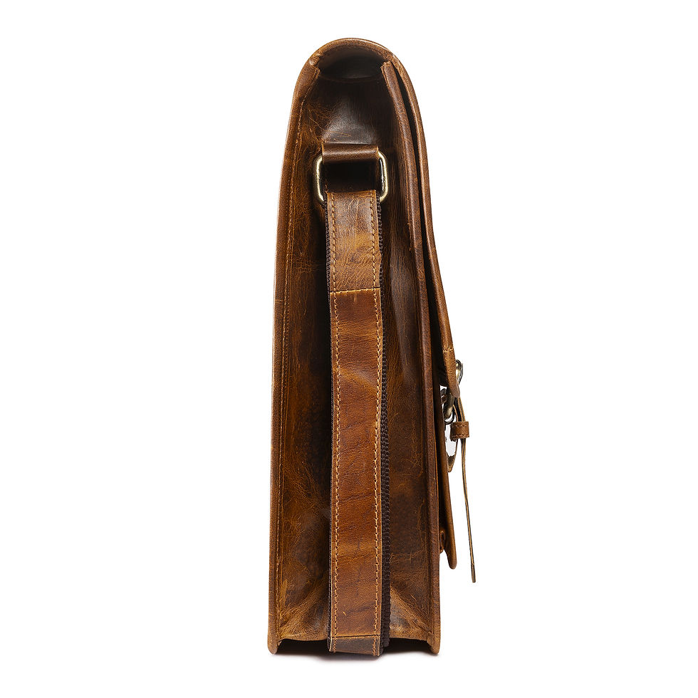 Miniatura: Bolso de cuero genuino. Modelo Antico II