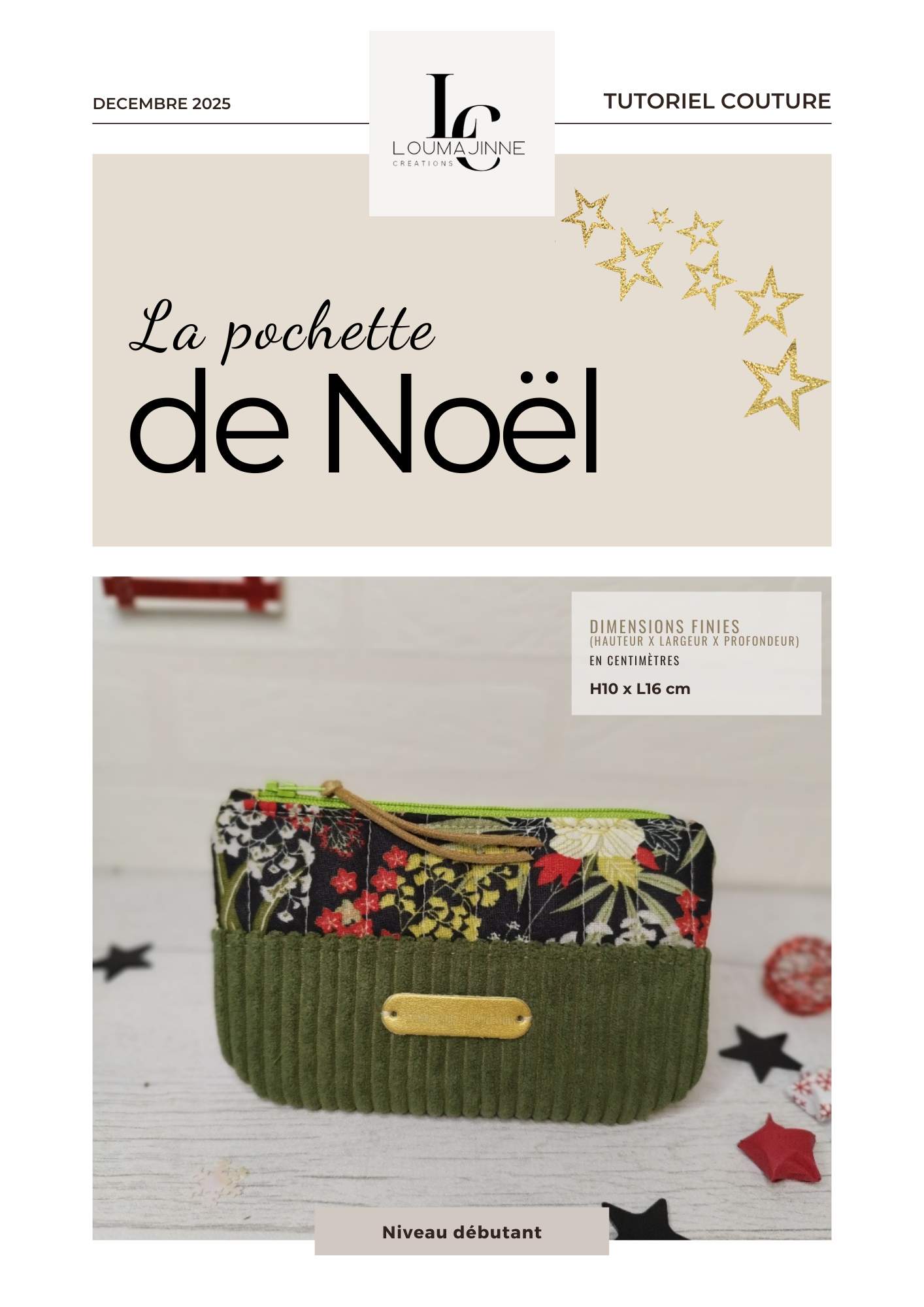 Tutoriel - la pochette de Noël