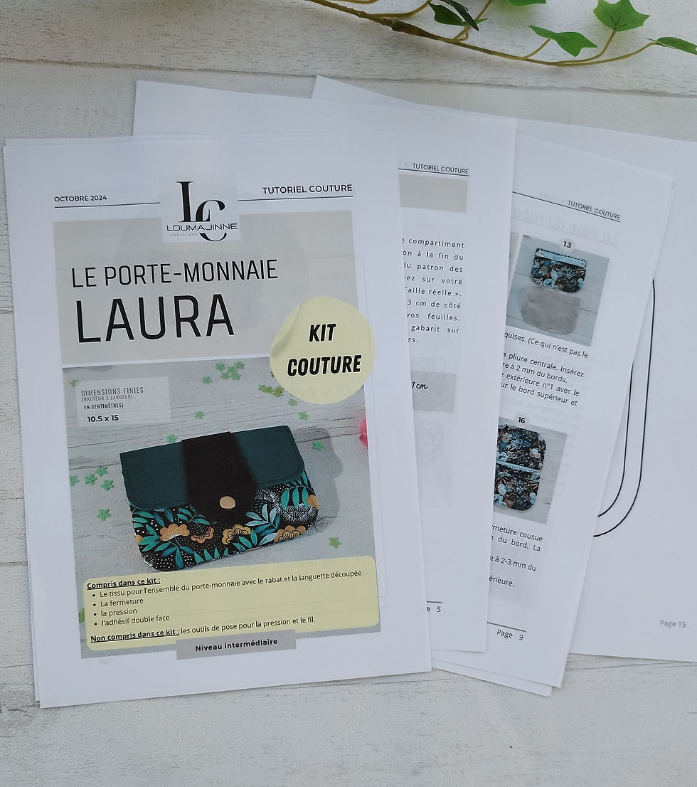 Miniature : KIT COUTURE porte-monnaie LAURA