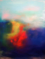 Oceano Sagrado (Sacred Ocean) Mixed Media on Wood, 64x48, 2017