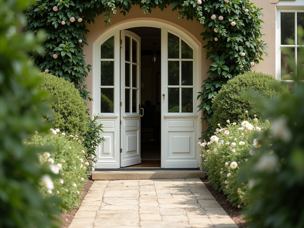 Elegant french garden door icon for premium home access