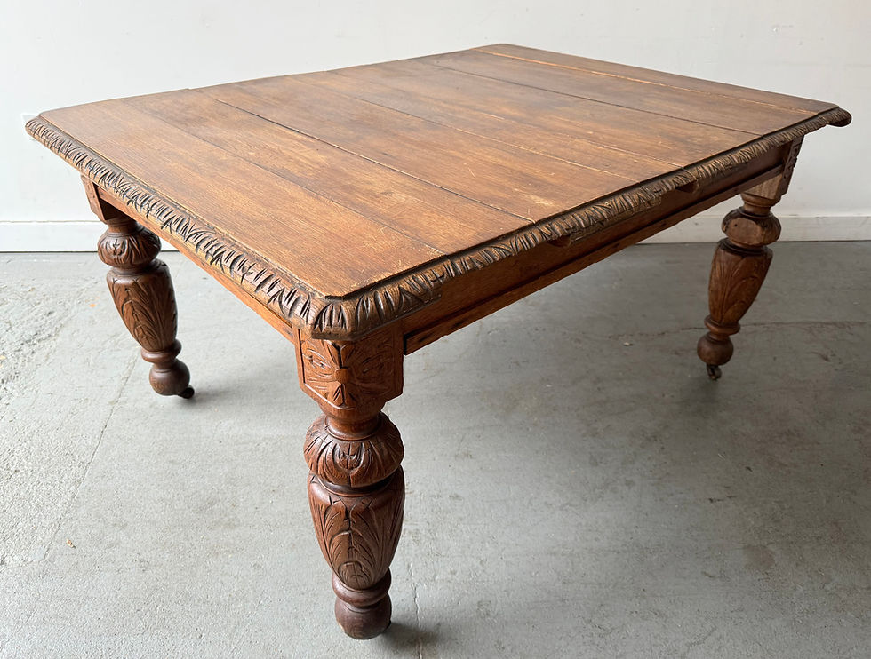 Miniature : Large Antique Oak Dining Table