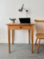 Small Vintage Pine Desk with Drawer style