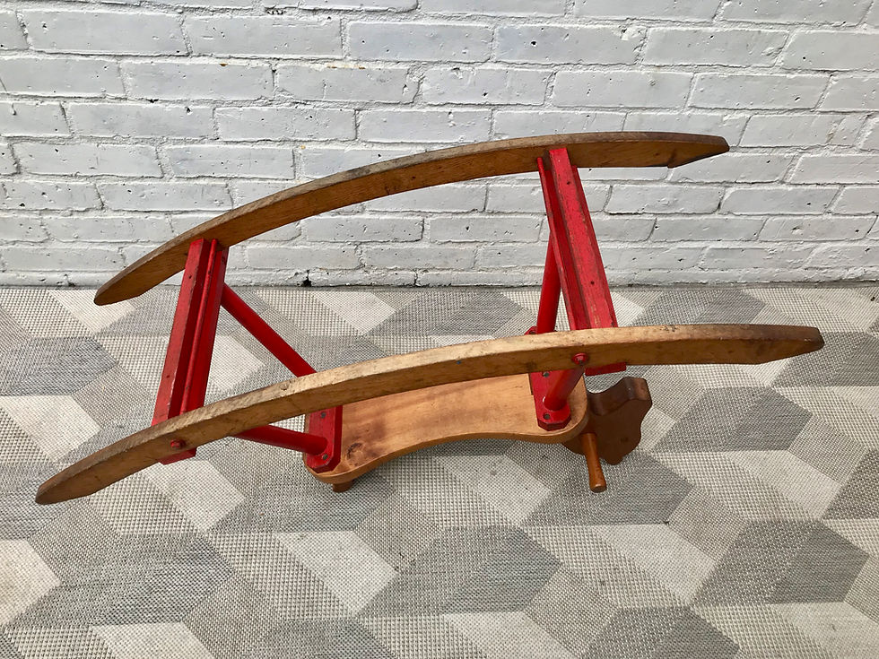 Miniature : Vintage Wooden Rocking Horse Toy #886