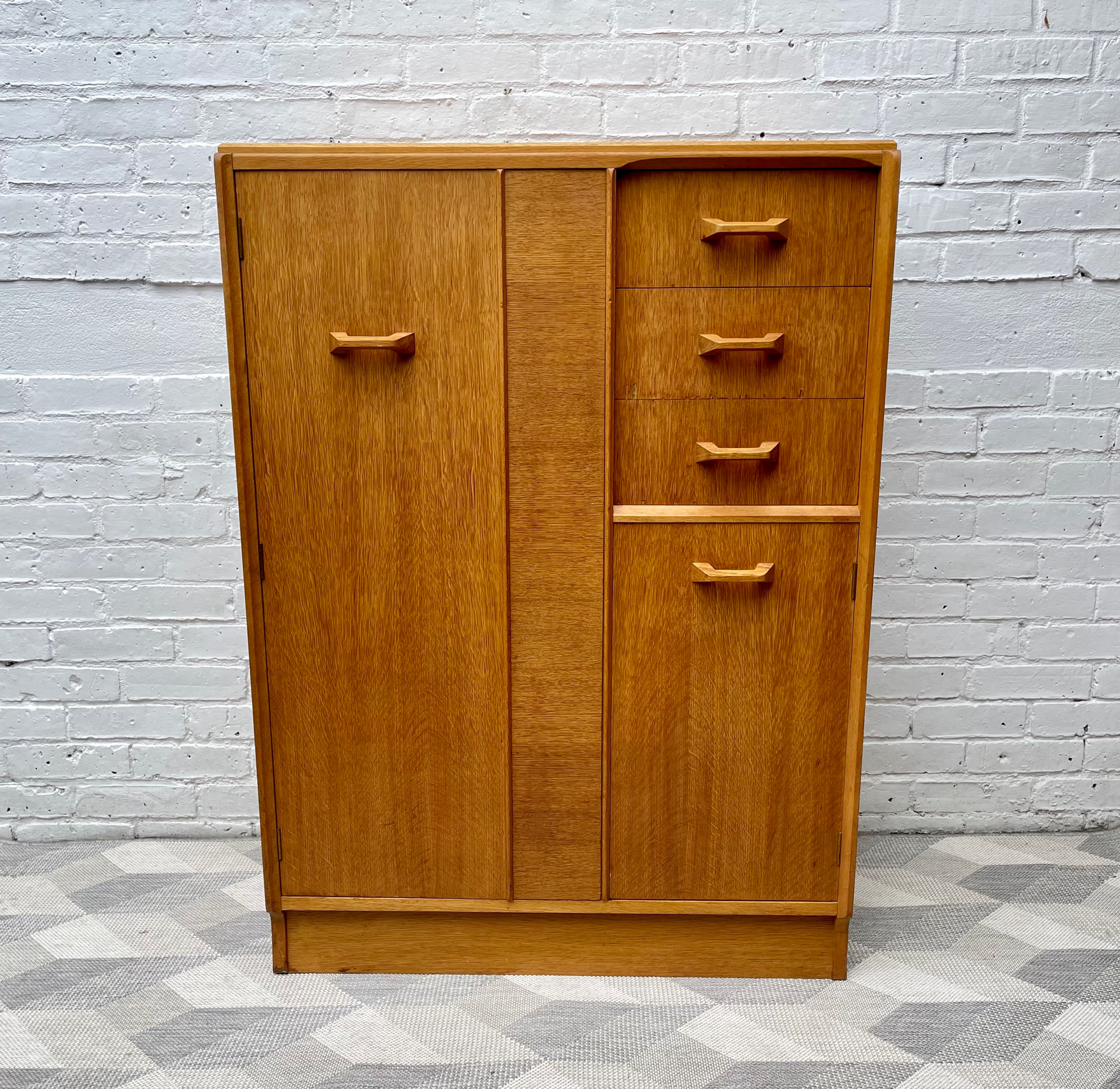 Vintage G Plan Gentleman's Small Wardrobe front