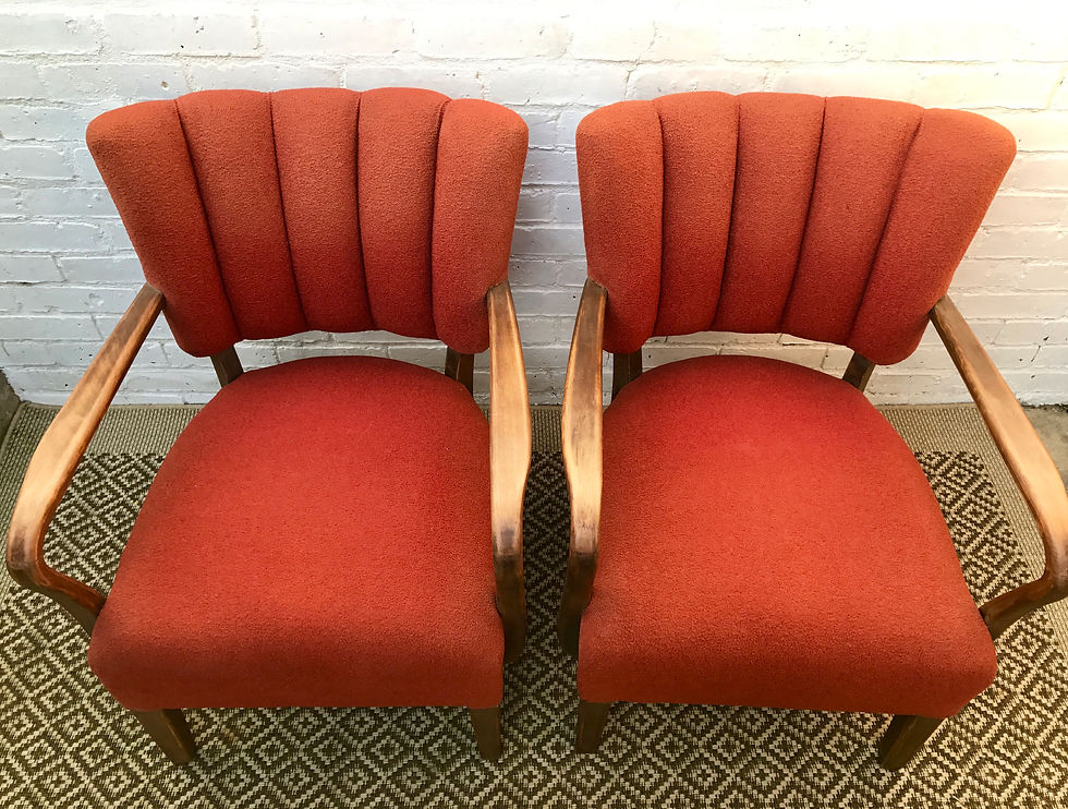 Miniature : Pair of Vintage Art Deco Armchairs
