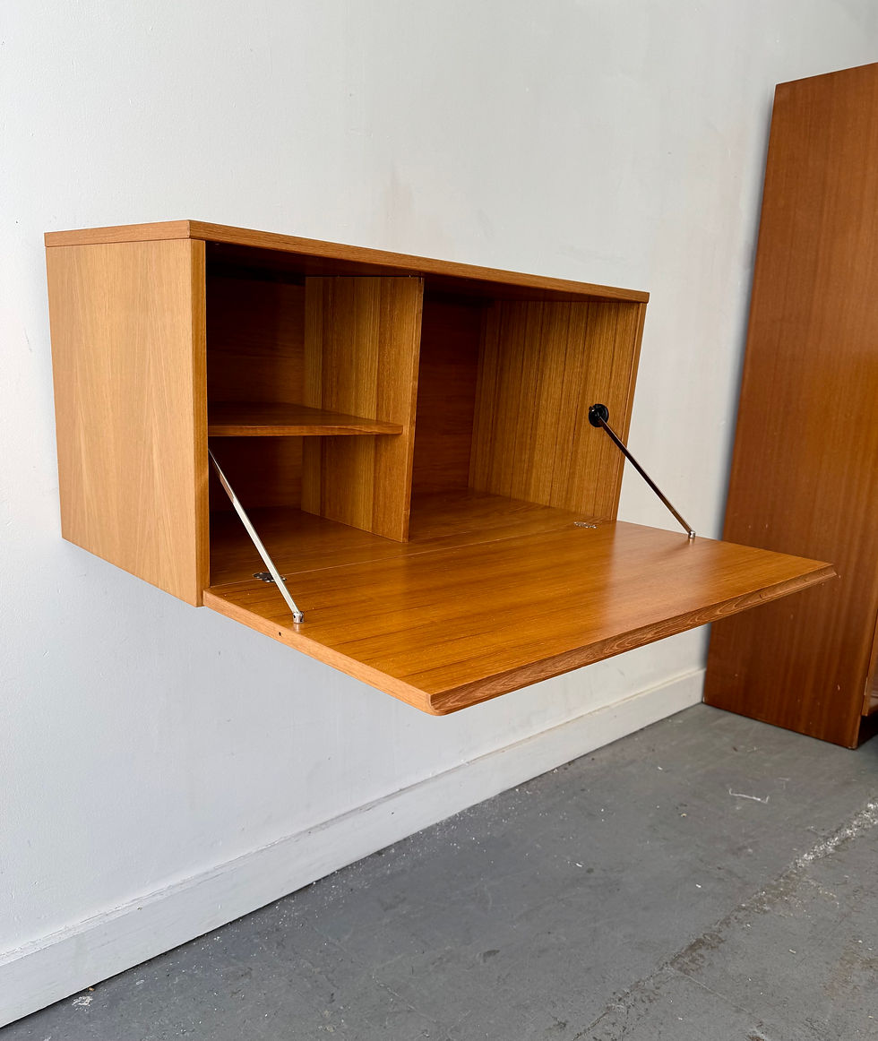 Miniature : Vintage Wall Unit Bureau by Tapley side open