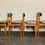 Miniature : Set of 4 Vintage Dining Chairs Black Vinyl #D49