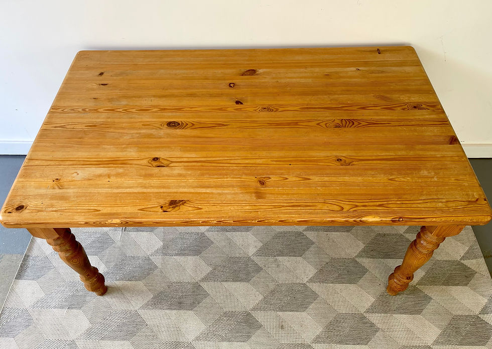 Vintage Solid Pine Dining Table
