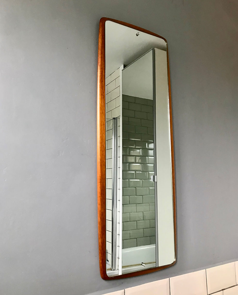 Miniature : Vintage Retro Wall Mirror Wood Frame #575