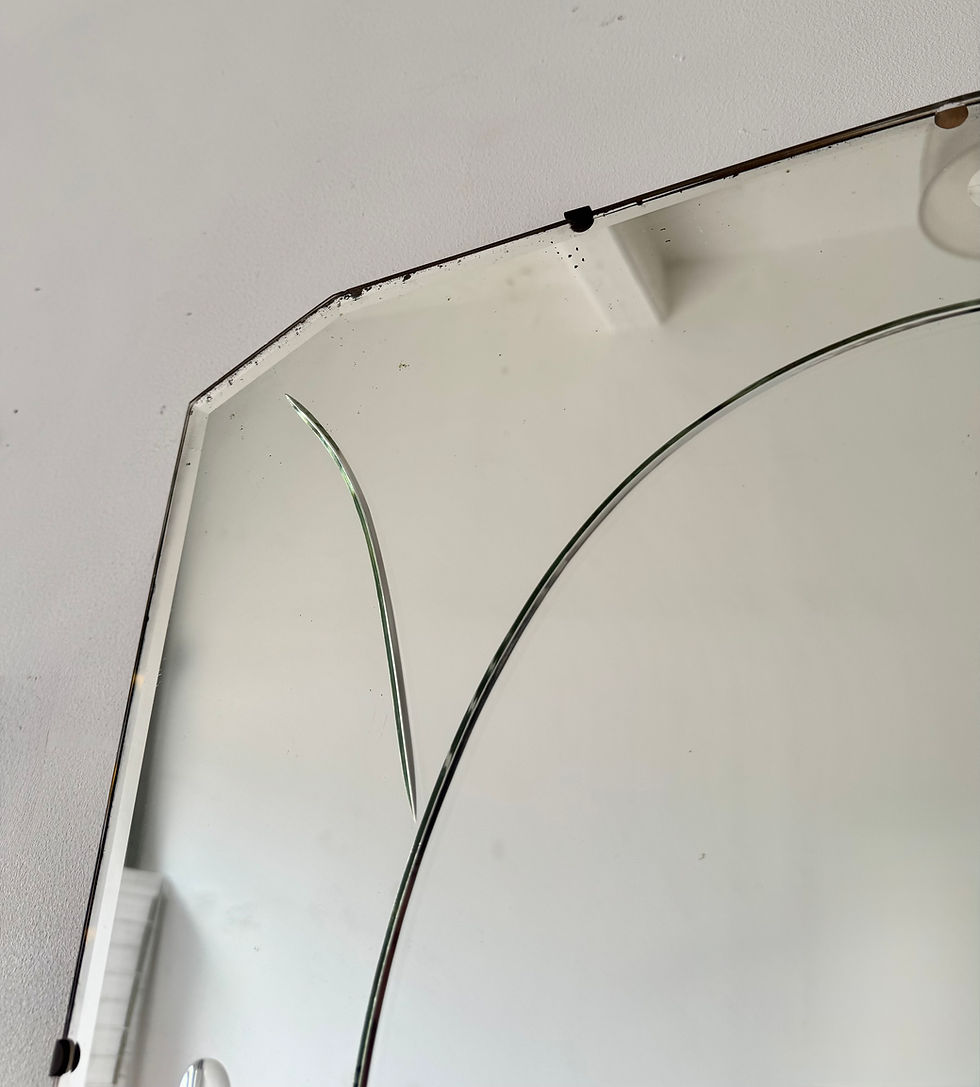 Thumbnail: Vintage Bevelled Wall Mirror top