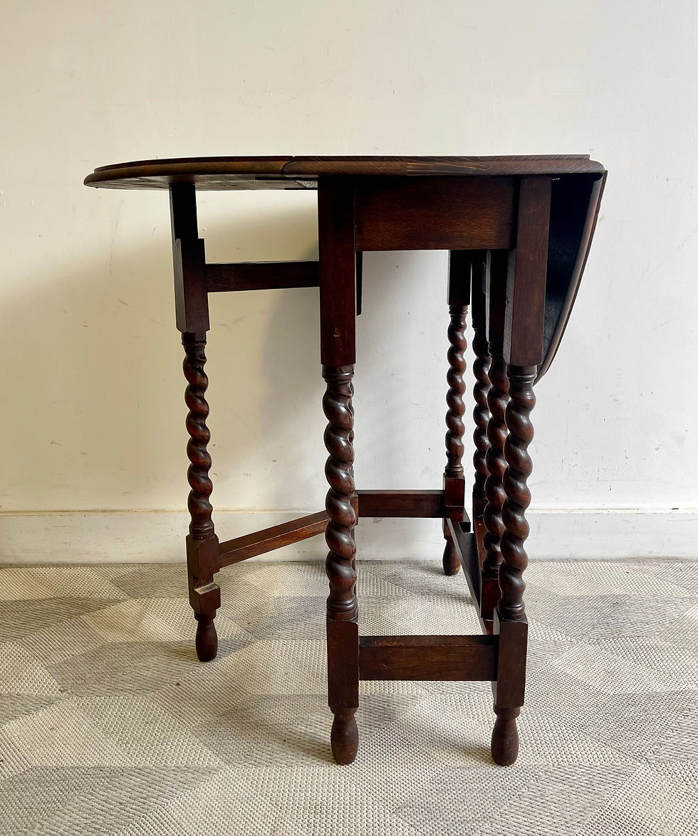 Miniatura: Antique Folding Gate Leg Dining Table Barley Twist