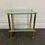 Miniature : Vintage Side Table Glass Brass Italian #995