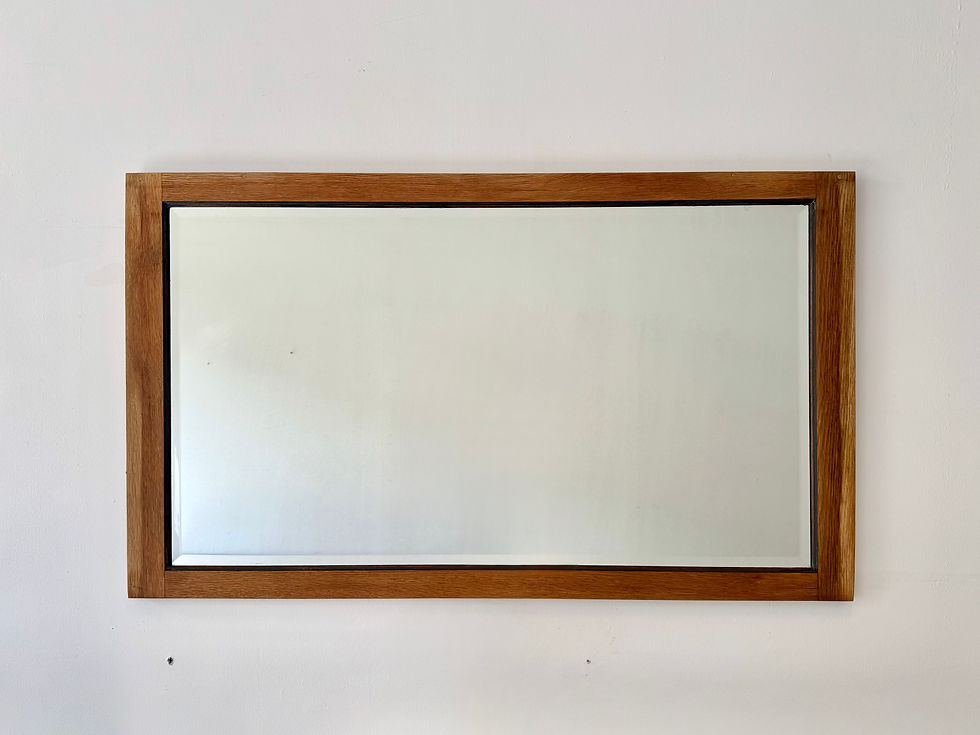 Vintage Rectangular Bevelled Wall Mirror front