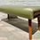 Miniatura: Vintage Vinyl Footstool Ottoman Green corner